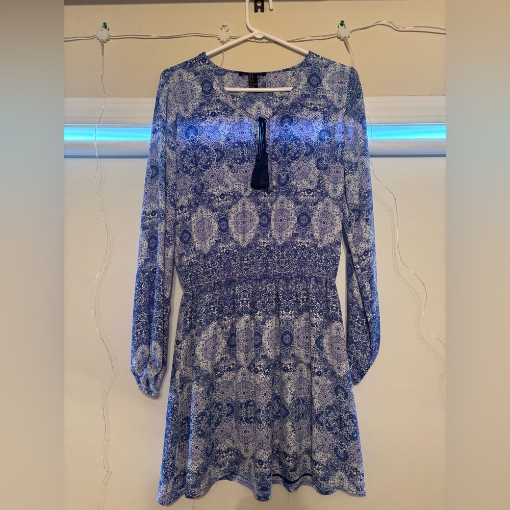 Blue Patterned Dress